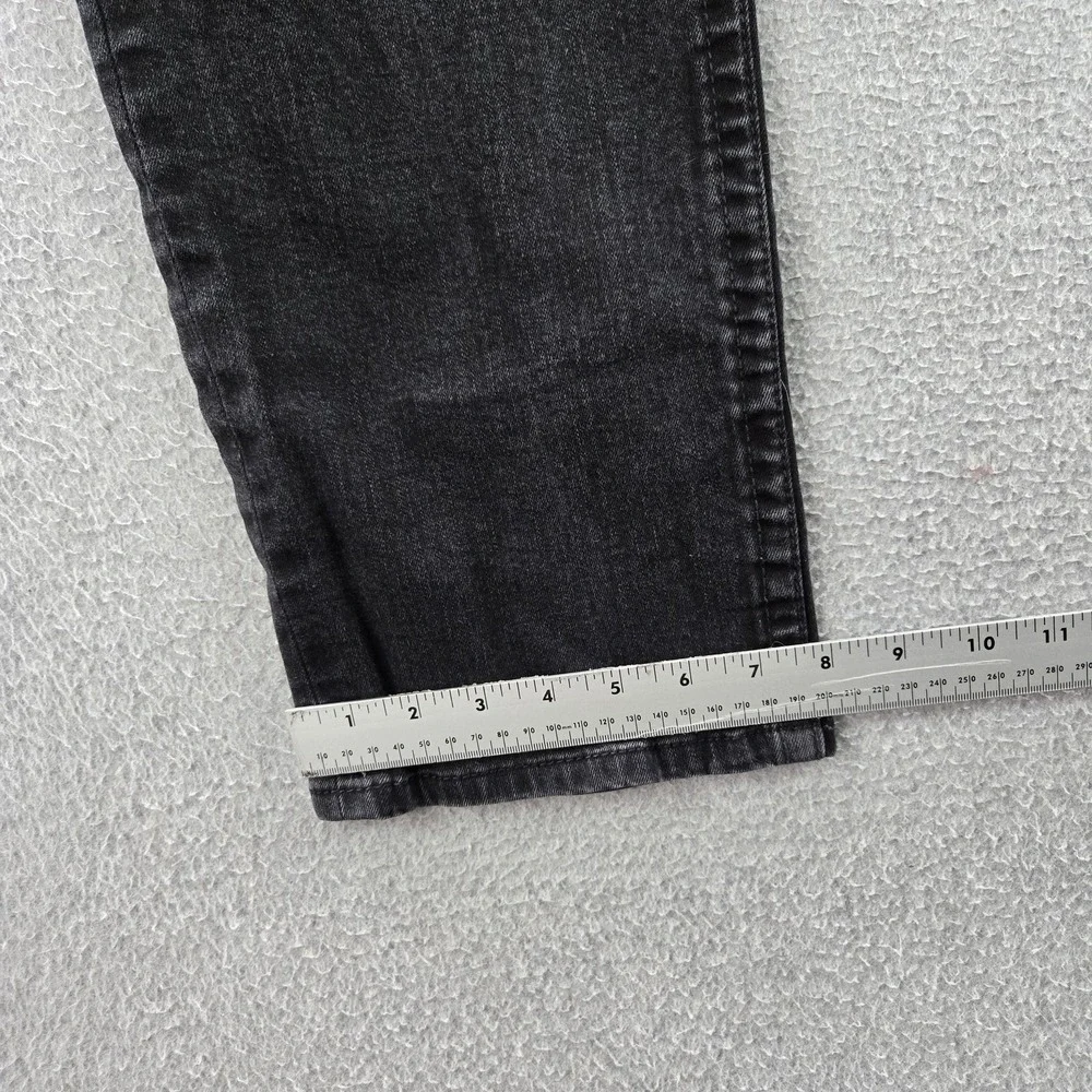 True Religion Men Jeans 42 Black Denim Ricky Straight 28